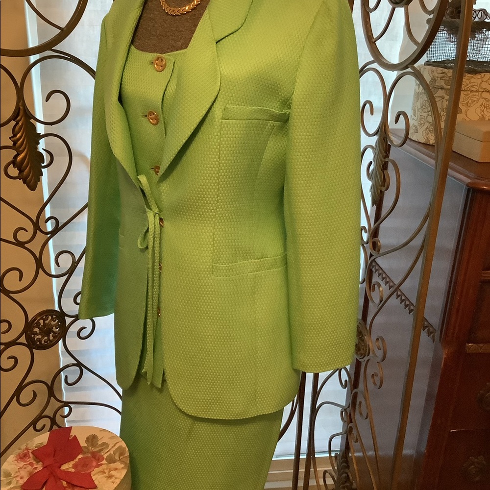 Three piece skirt suit